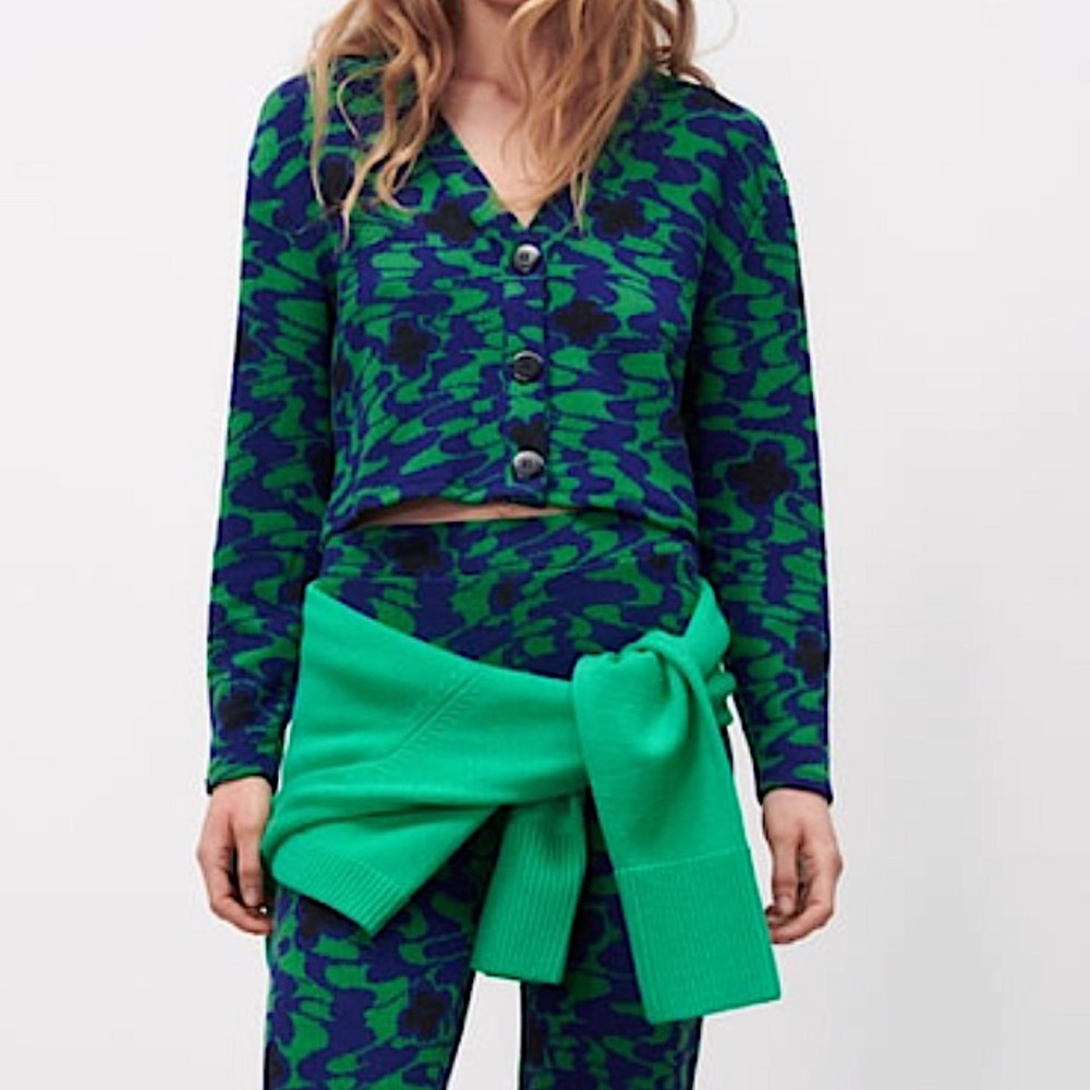 Zara Jacquard Cardigan